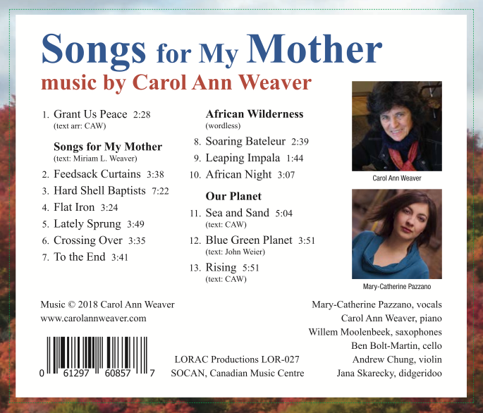 Songs for Mother traycard2